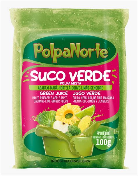 Suco Verde Polpa Detox Pacote 1Kg Riosoftice