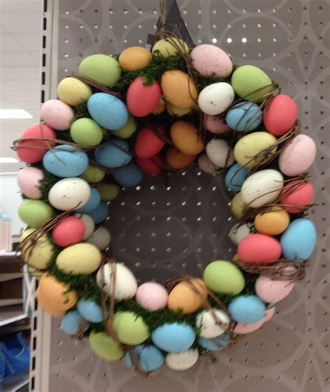 Colorful Easter Egg Wreath/Target Easter Egg Wreath, Coloring Easter ...