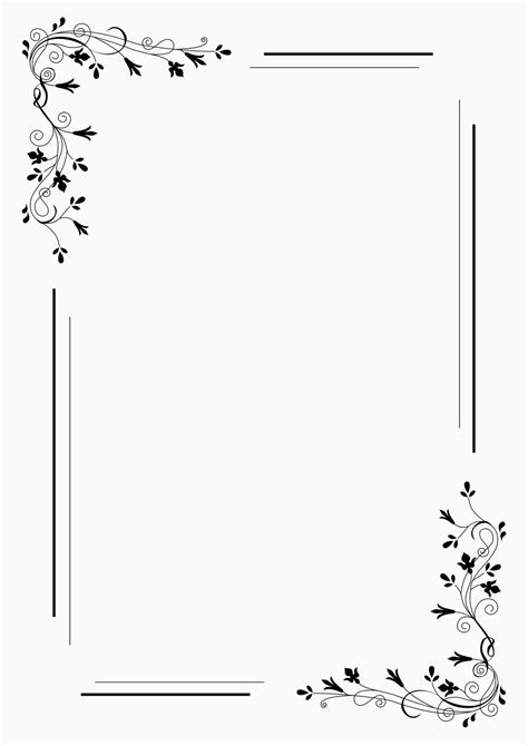 3 Flower Border Designs Border Design For Assignment Project File ...