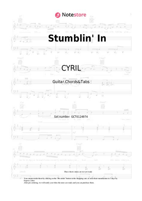 Stumblin' In chords and tabs CYRIL in Note-Store.com | Guitar.Chords ...