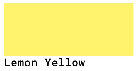 Lemon Yellow Color Codes - The Hex, RGB and CMYK Values That You Need