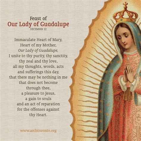 Prayer Printable Our Lady Of Guadalupe