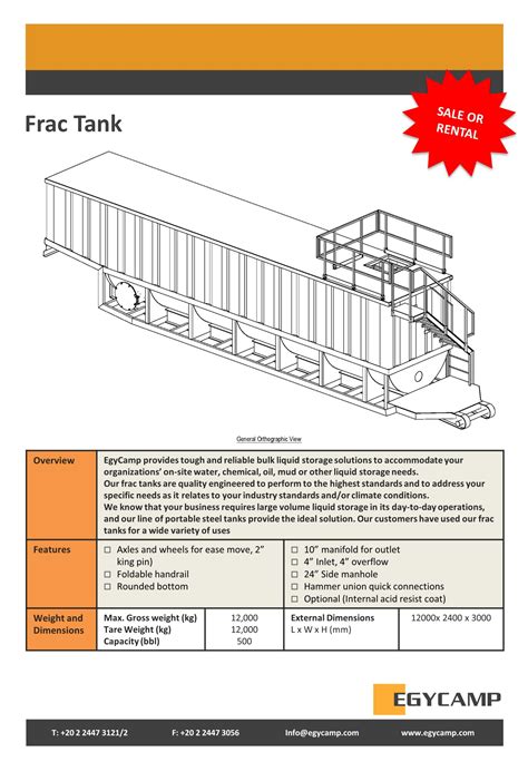 Frac Tank - Oilfield Tanks | EGYCAMP