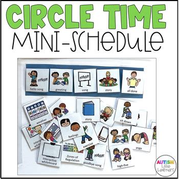 Circle Time Mini Visual Schedule For Special Education | TPT