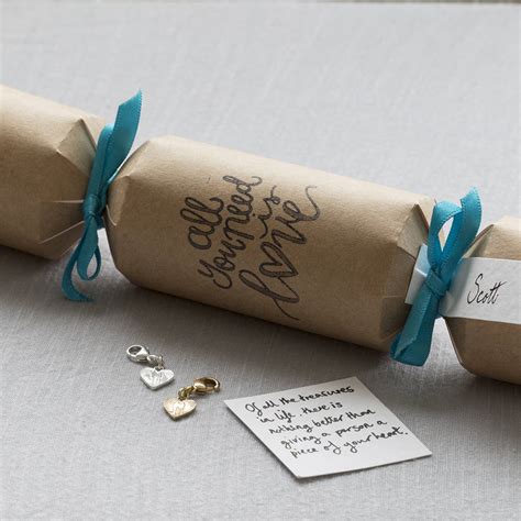 Four Personalised Luxury Christmas Crackers With Silver By Charlotte ...