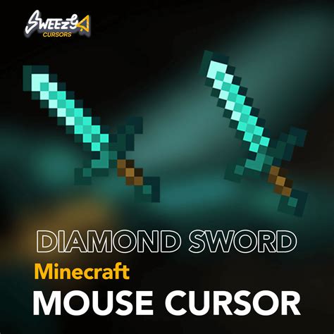 Minecraft Cursor with Diamond Sword - Game Cursor - Sweezy Cursors