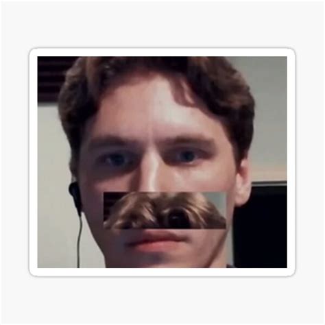 "jerma mustache " Sticker for Sale by loveybunny01 | Redbubble