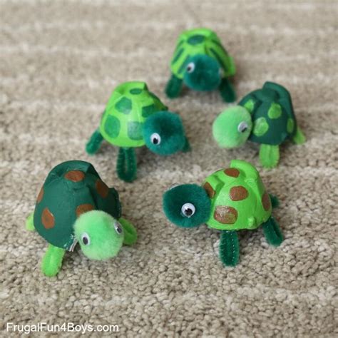 Adorable Egg Carton Turtle Craft (And a Caterpillar and Frog too ...