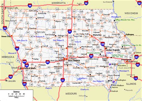 Iowa Cities Map