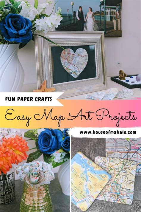 Easy DIY Map Art Projects | Map art projects, Diy map art, Diy map