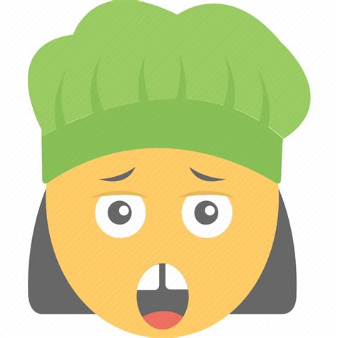 Depressed, doh face, emoji, unamused face, woman cook icon - Download ...