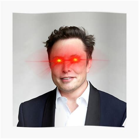 "Elon Musk Bitcoin Laser Eyes" Poster for Sale by InvestWithFIRE ...