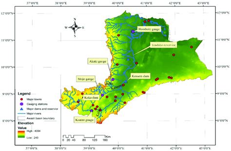 Location map of the Awash River Basin. | Download Scientific Diagram