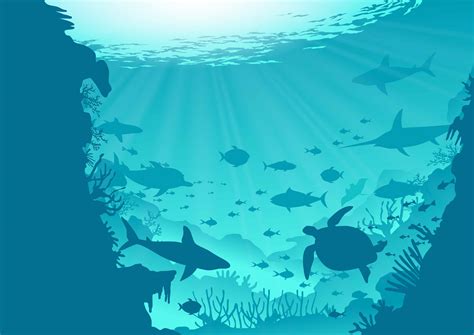 Deep Ocean Background 273920 Vector Art at Vecteezy