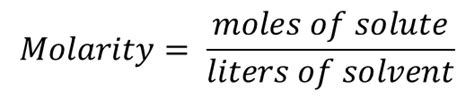 The Formula For Molarity - Science Trends