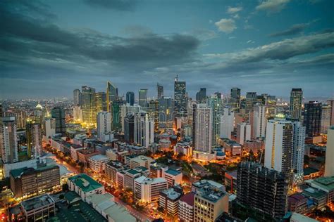 Manila city skyline nightview , Manila , Philippines. Manila city ...