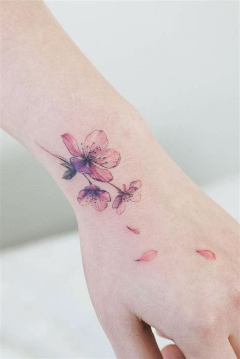 27+ cherry blossom tattoo designs with gentle romantic style – 2000 Daily