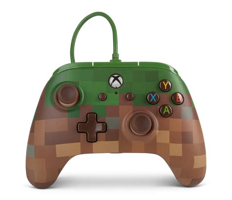 PowerA Enhanced Wired Controller for Xbox One - Minecraft Grass Block ...