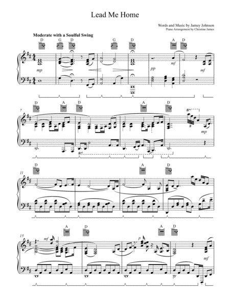 Lead Me Home (arr. Christine J. James) by Jamey Johnson Sheet Music for ...