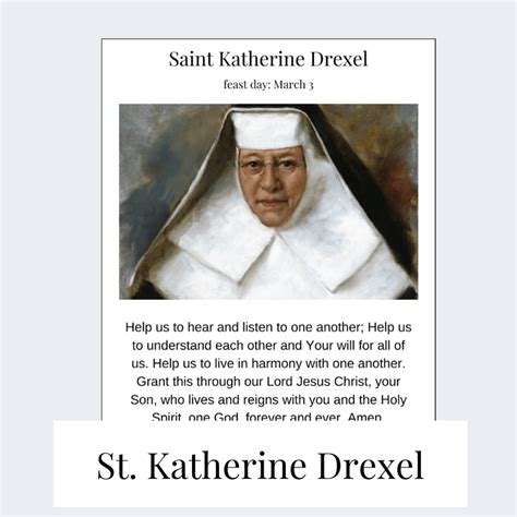 Saint Katharine Drexel Feast Day Activities - Catholic Homebody