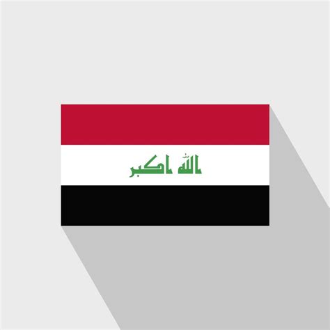 Iraq flag Long Shadow design vector 14021230 Vector Art at Vecteezy