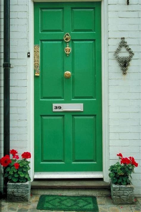 Emerald Green Front Door | Green front doors, Front door design, Front ...