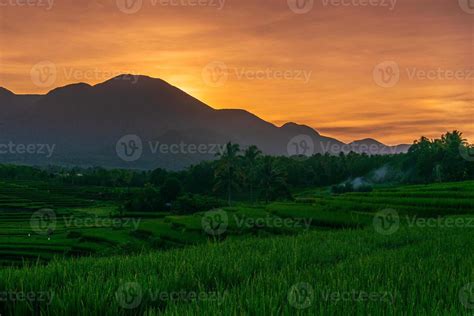 Indonesia's extraordinary natural scenery. sunny morning sunrise view ...