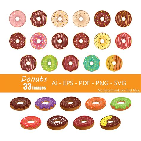 Donut svg file, Donut clipart, Donut graphics, Donuts vector, Sprinkle ...