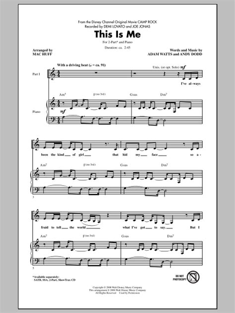 This Is Me (from Camp Rock) | Sheet Music Direct