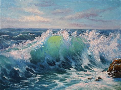 Wave Oil Painting Seascape Original Art Ocean Wall Art Coast | Etsy