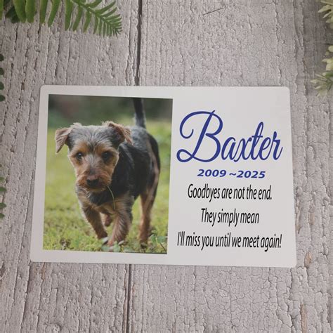 Dog Memorial Photo Plaque 5x7