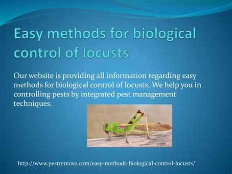 Easy methods for biological control of locusts | PPT