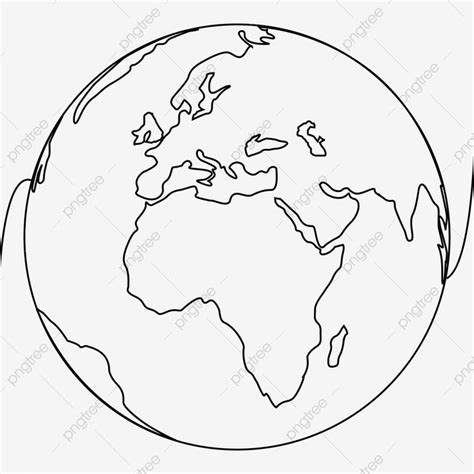 Earth Globe Line Art Continuous One Line Drawing Vector Minimalist ...