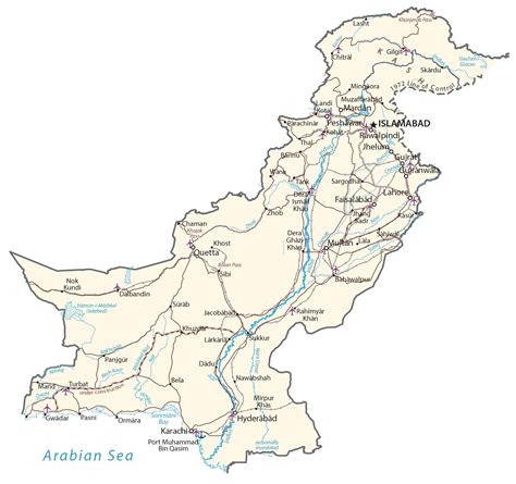 Pakistan Map With Provinces And Cities - Caresa Vivianne