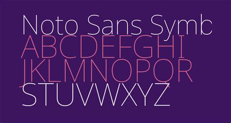 Noto Sans Symbols Thin free Font - What Font Is