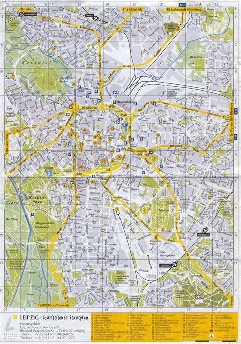 Leipzig Tourist Map - Leipzig Germany • mappery