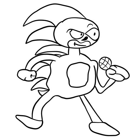 How to draw Sanic Hegehog (FNF) - Sketchok easy drawing guides