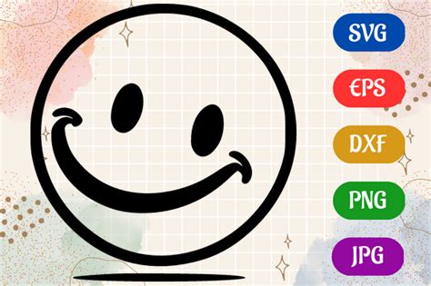 Smiley Face | Black SVG Vector Graphic by Creative Oasis · Creative Fabrica