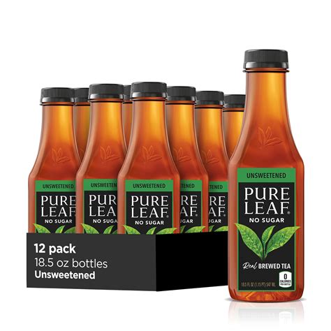 Buy Pure Leaf Iced Tea, Unsweetened Black Tea, 18.5 Oz Bottles (12 Pack ...