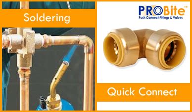 Copper Pipe Quick Connect Fittings - No Soldering or Compression