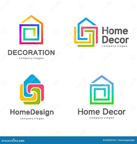 Vector Logo Design. Home Decor, Decoration Stock Vector - Illustration ...