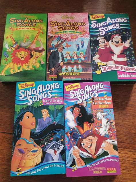 Disney Sing Along Songs VHS Lot 30