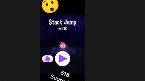 Stack Jump Highest score 518 ( Unbeatable Score ) - YouTube