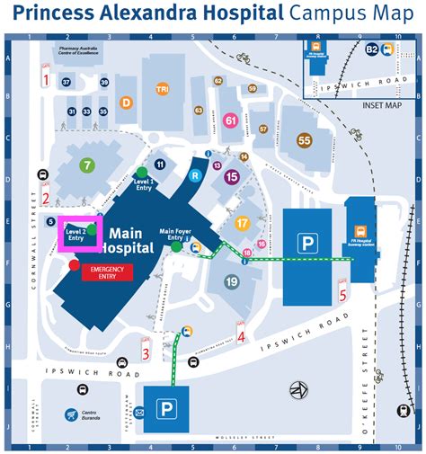 Princess Alexandra Hospital Map