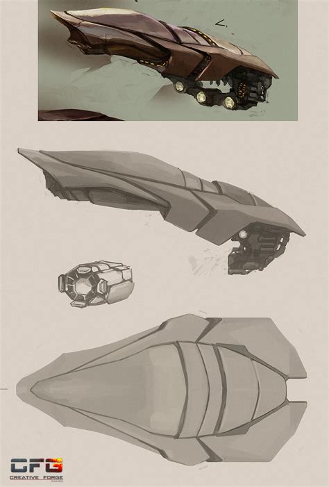 Cwik __________ - Alien Spaceship Concept Art of Ancient Space 003