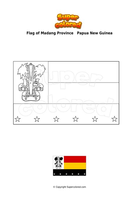 Coloring page Flag of Madang Province Papua New Guinea - Supercolored.com