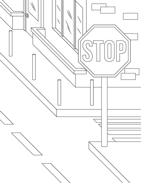 Printable Stop Sign Coloring Page