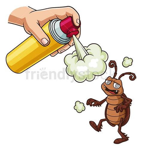 Dead Cockroach Cartoon Vector Clipart - FriendlyStock