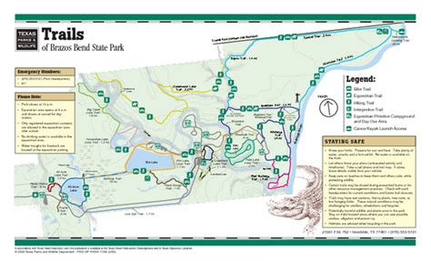 Brazos Bend Texas State Park Trail Map - Brazos Bend Texas • mappery