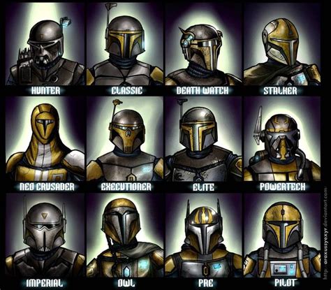 Mandalorian Helmets 2.0 by AraxussYexyr on DeviantArt | Star wars ...